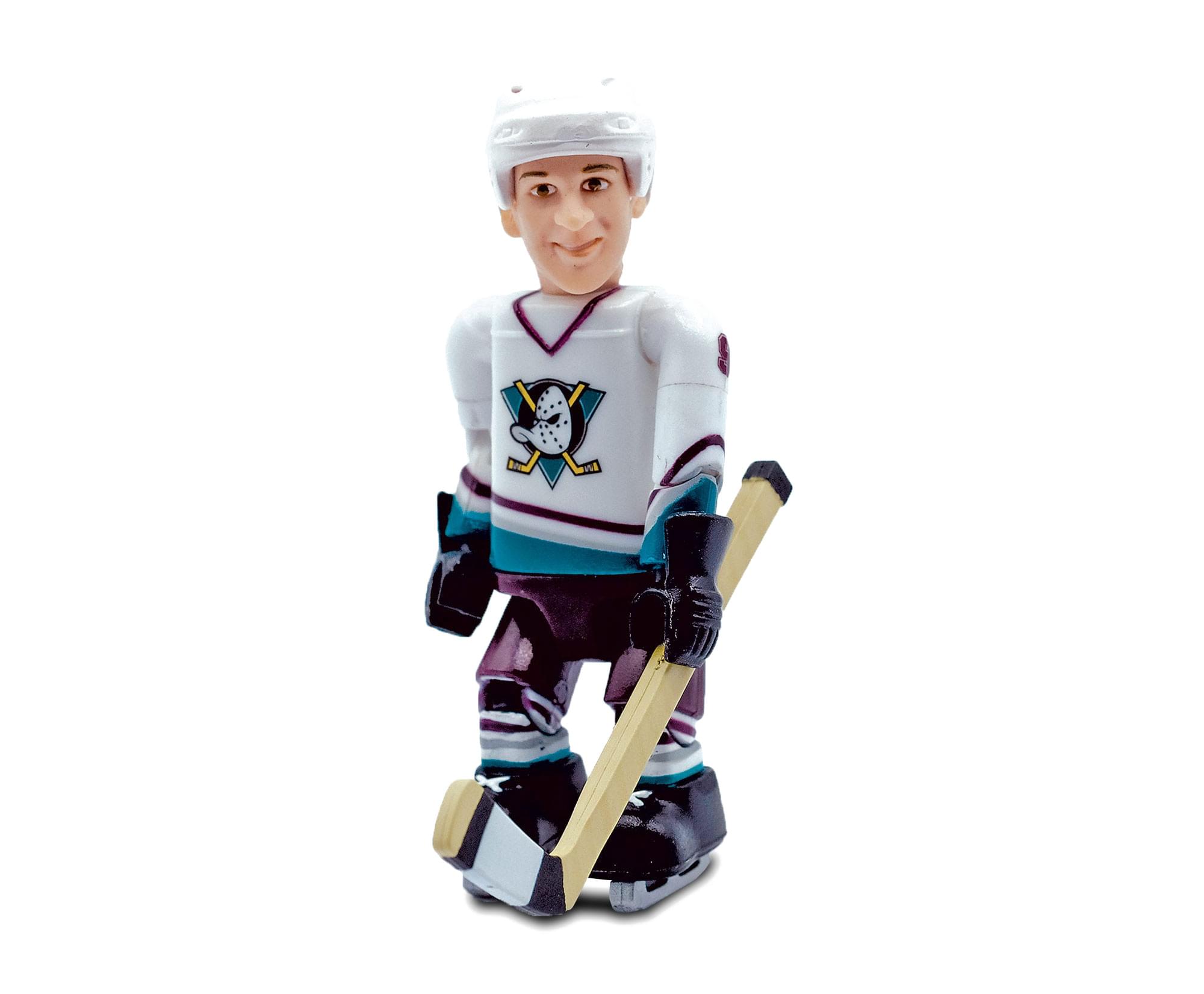 Front. NHL - Anaheim Ducks NHL SMITI 3 Inch Mini Figure | Paul Kariya - White.