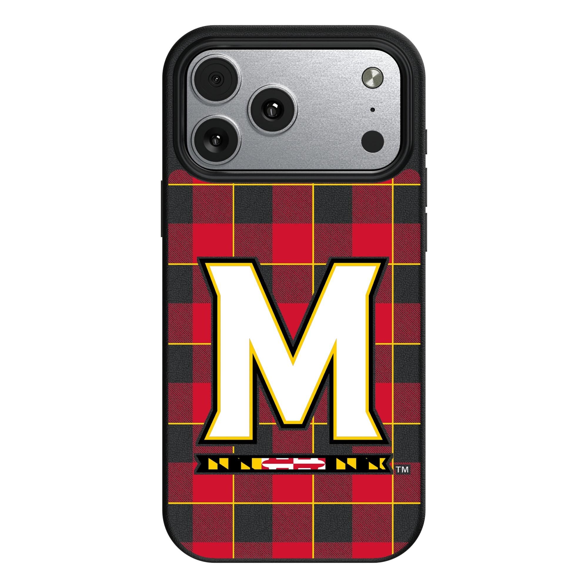 Keyscaper - NCAA - Maryland Terrapins Plaid Magnetic Bump iPhone Case - 17 Pro Max - Black price history on PriceWatchPro