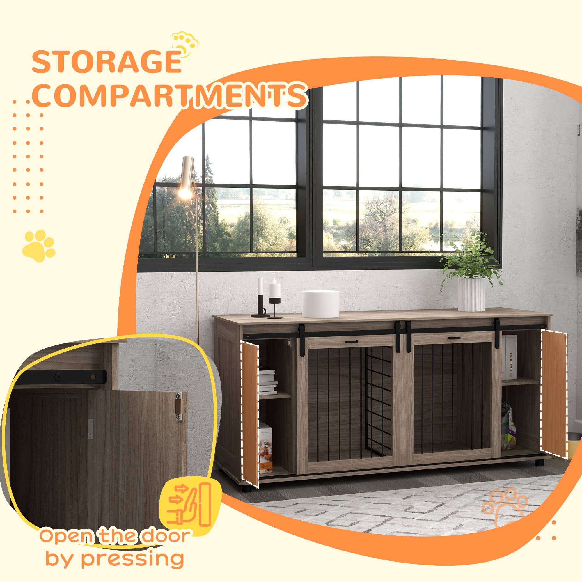 STORAGE COMPARTMENTS

Open the door by pressing