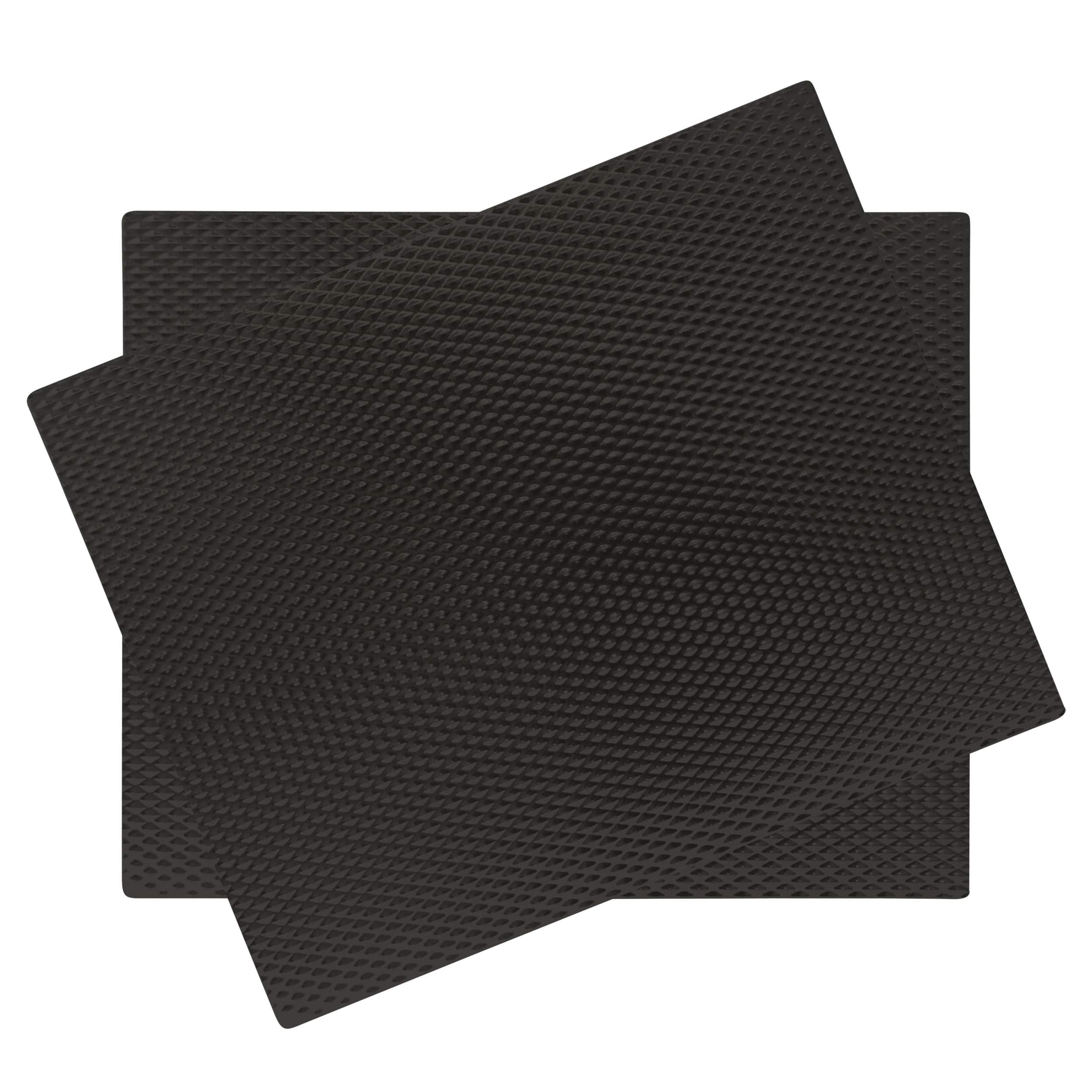 Range Kleen - Set of 2 Black Matte Nonslip Counter Mat 17 x 20-Inches