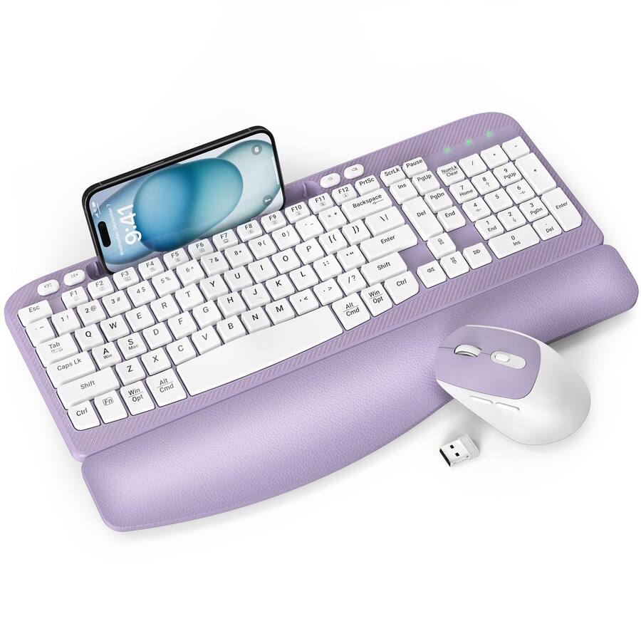 Earthley Blooms Wireless And Mouse Combo Wave Keys Full sized With ...