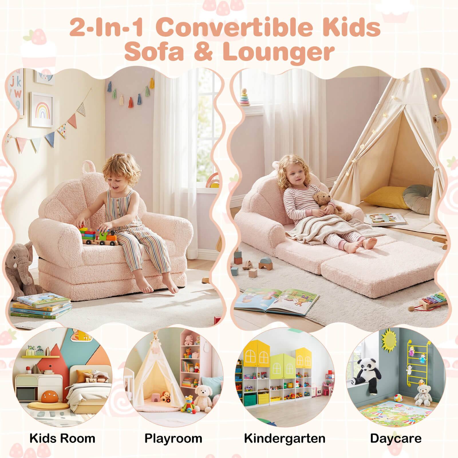 2-In-1 Convertible Kids Sofa & Lounger

Kids Room  
Playroom  
Kindergarten  
Daycare