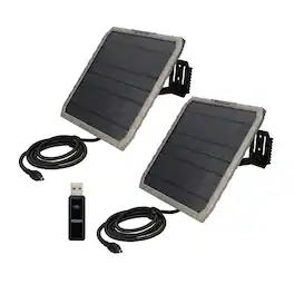 Stealth Cam - FieldMAX EX 10-Inch Solar Panel (2-Pack) Bundle with Card Reader