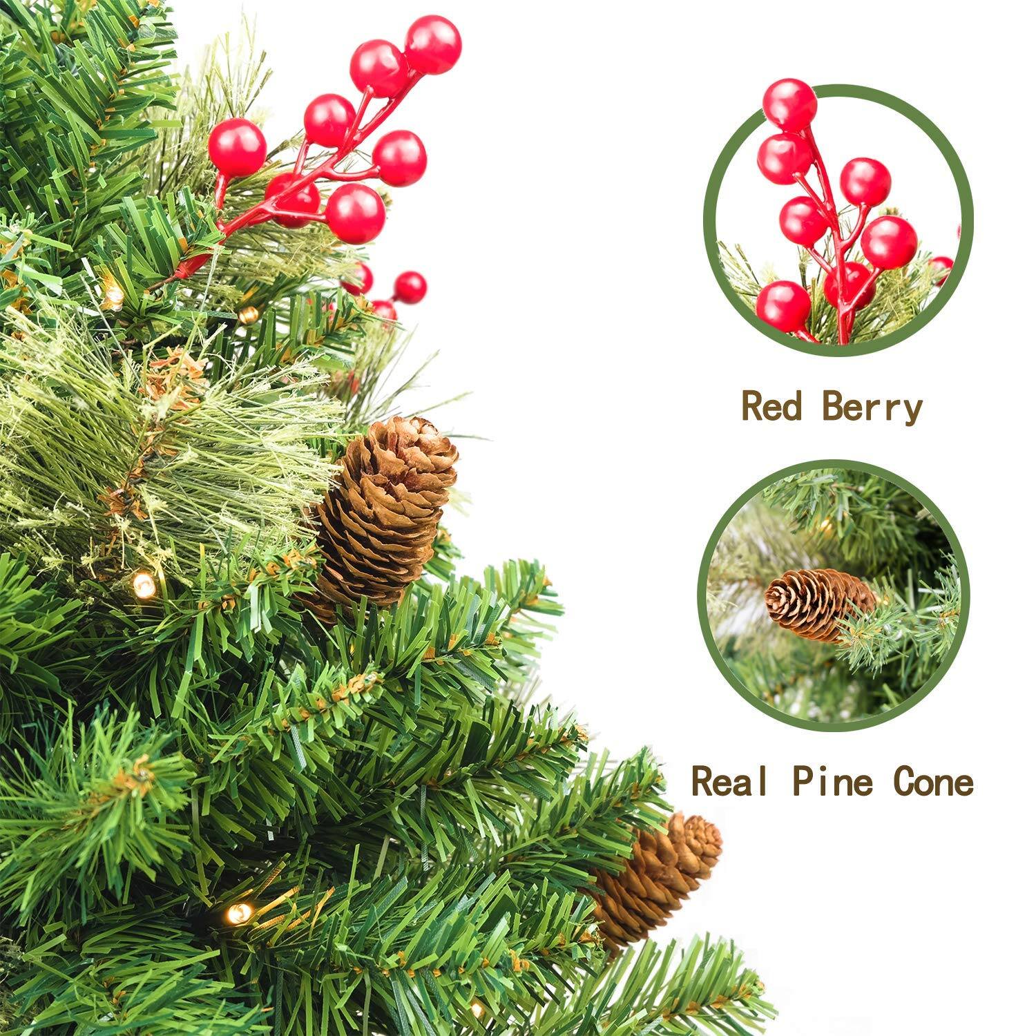 Red Berry  
Real Pine Cone