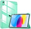 Front. DTTO - Case for iPad (A16) 11-inch 2025 and iPad 10th Generation 10.9 Inch 2022, Clear Back and TPU Shockproof Frame Cover - Mint Green.