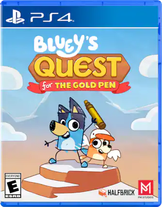 PS4. BLUEY'S QUEST for THE GOLD PEN EVERYONE E ESRB C - L HALFBRICK PM STUDIOS - E (Everyone)