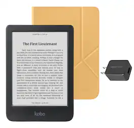 Kobo - Clara BW eReader with AC Bundle - 2024 - Butter Yellow SleepCover