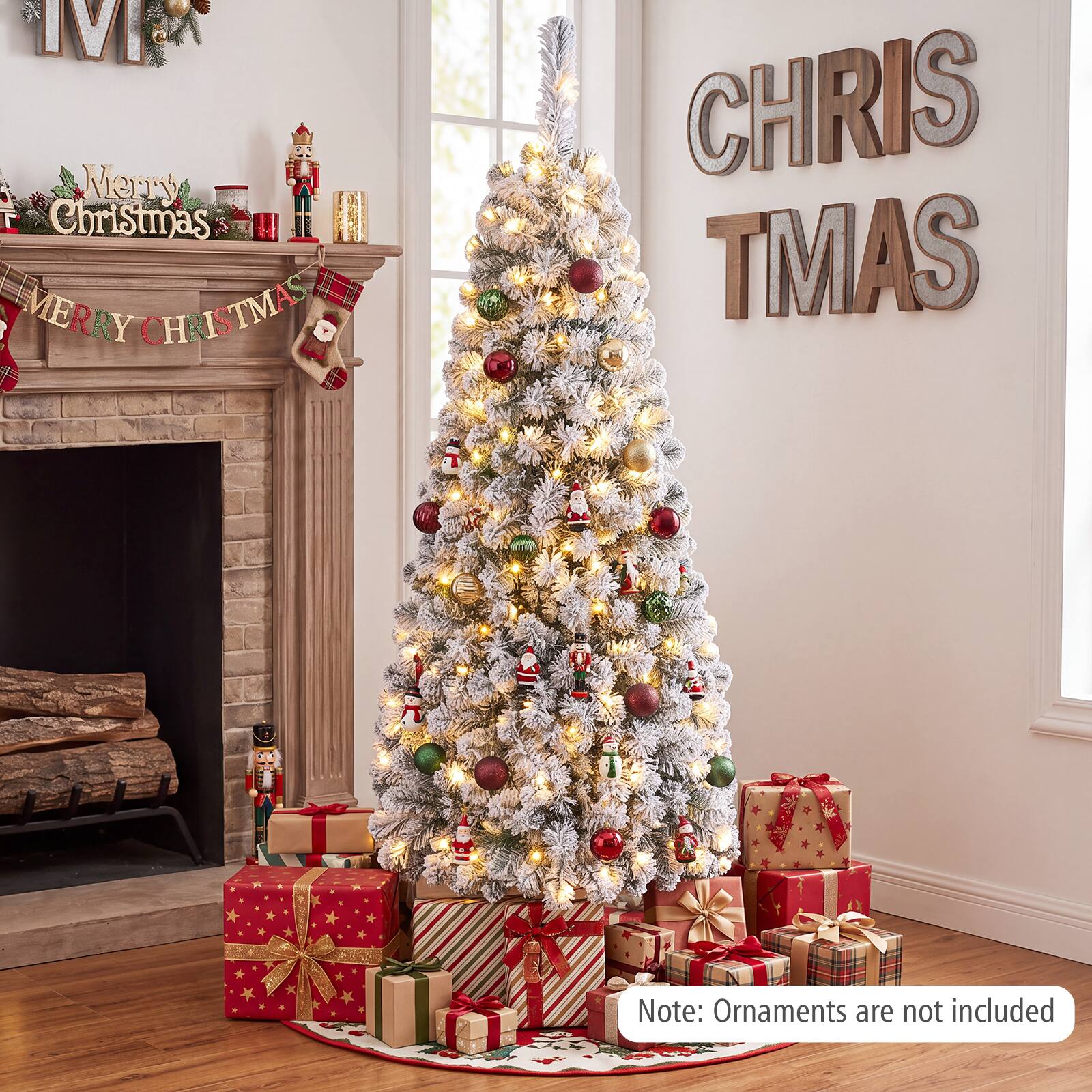 Merry Christmas  
CHRIS TMAS  

Note: Ornaments are not included