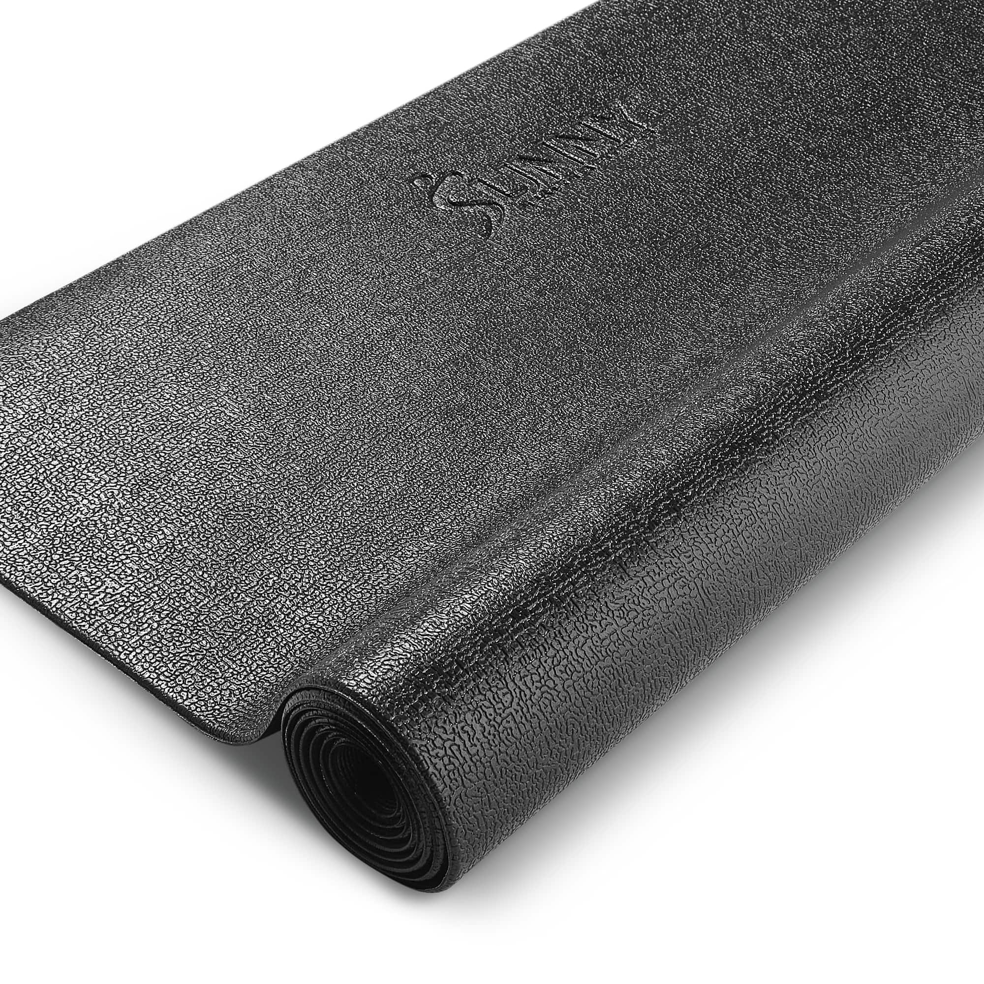 Sunny Health & Fitness - Home Gym Floor Protector Mat for Fitness & Exercise Equipment - Medium - Black