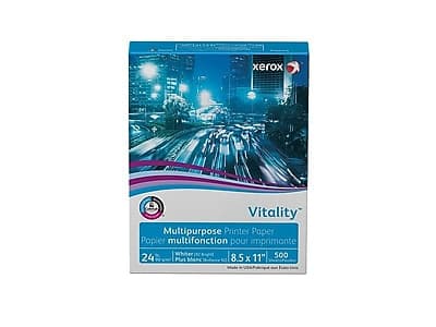 Xerox - Vitality 8.5" x 11" Multipurpose Paper, 24 lbs., 92 Brightness, 500 Sheets/Ream (3R02531) - White