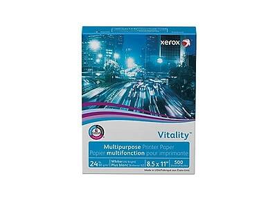 xerox  
Vitality Multipurpose Printer Paper Papier multifonction pour imprimante 24 83 8.5 11" 500 Plon blanc X