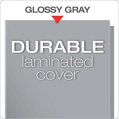 GLOSSY GRAY  
DURABLE laminated cover