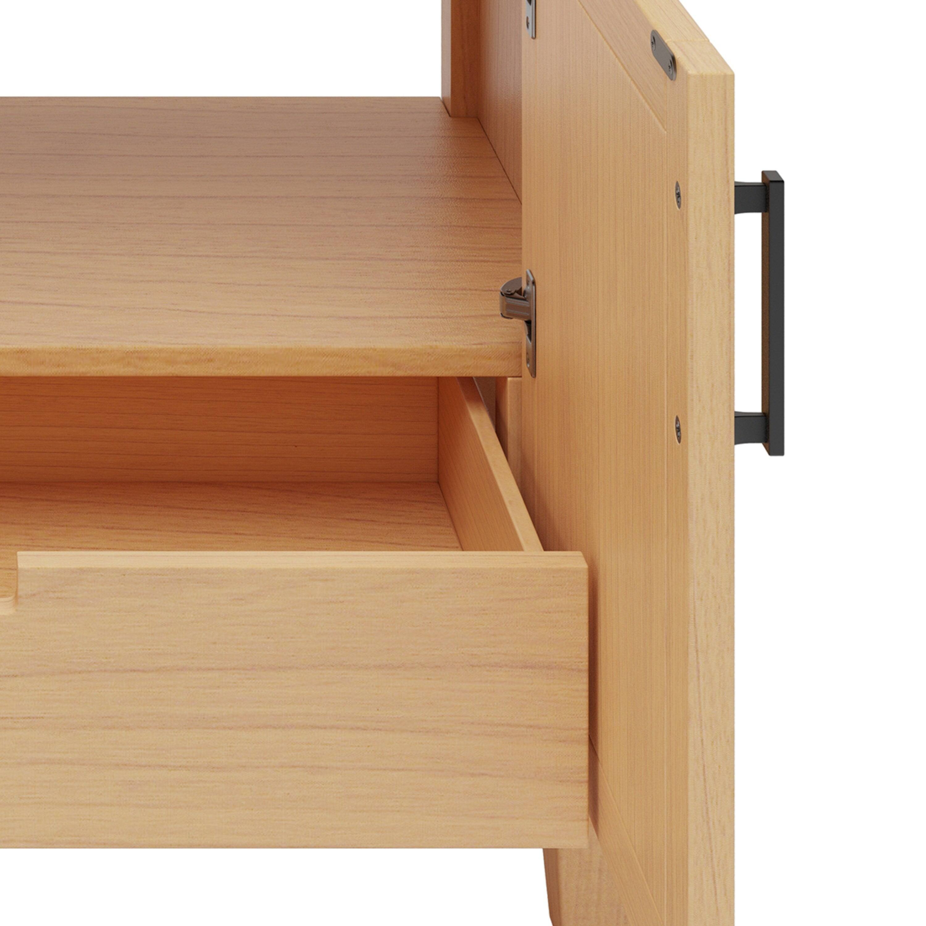 Left. Boyel Living - 36 Inch Rattan Bathroom Vanity with Ceramic Sink Soft Close Doors and Drawers Solid Wood Legs - Natural.