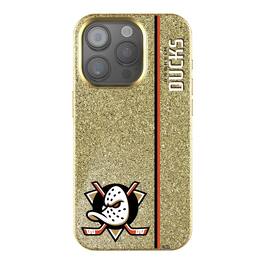 Keyscaper - NHL - Anaheim Ducks Sidebar Bling iPhone Case - 15 - Gold