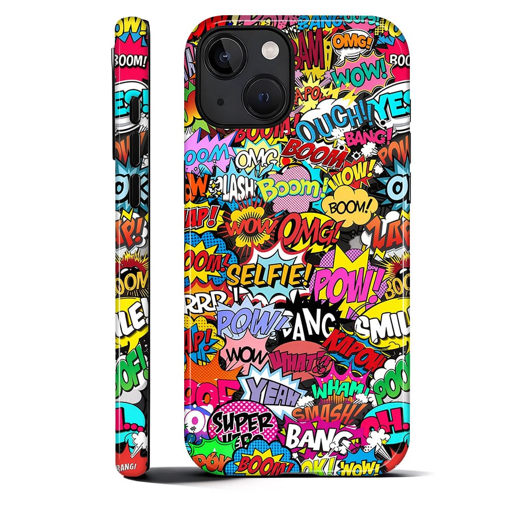 BUBM - Smartphone Case for iPhone - 2-Layer Durable Smartphone Protection Case - Comic Boom - Comic Boom for iPhone 15