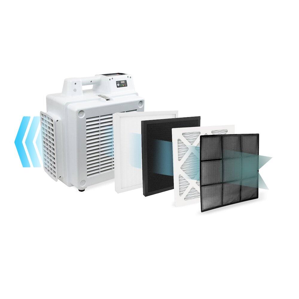 Alt View 9. XPOWER - 4 Stage Filtration HEPA Purifier System with PM2.5 Air Quality Sensor - White.