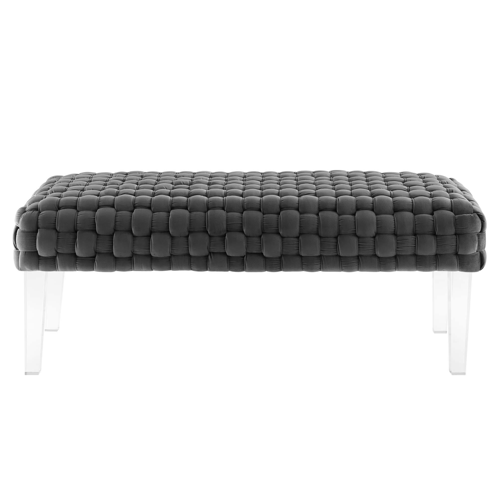 Alt View 2. Modway - Prologue Woven Performance Velvet Ottoman by Modway - EEI-5037-GRY.