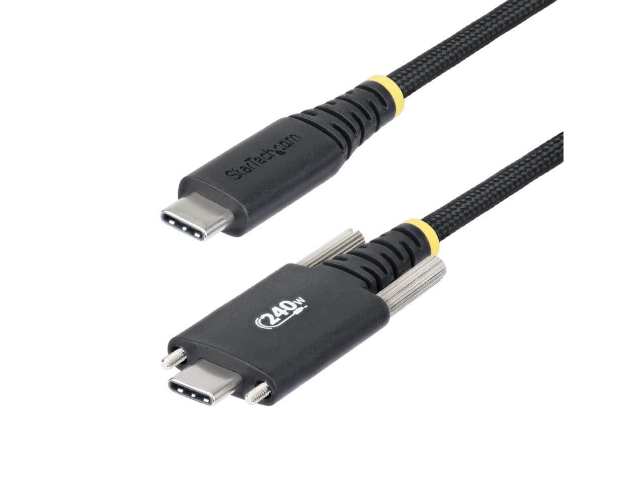 StarTech.com - StarTech 10ft USB-C Cable, 240W PD EPR, Side Lock, Braided, 5A, USB 2.0