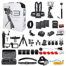 GoPro - HERO13 Creator Edition Action Camera + 64GB + 50 Piece Kit + 2 Batteries