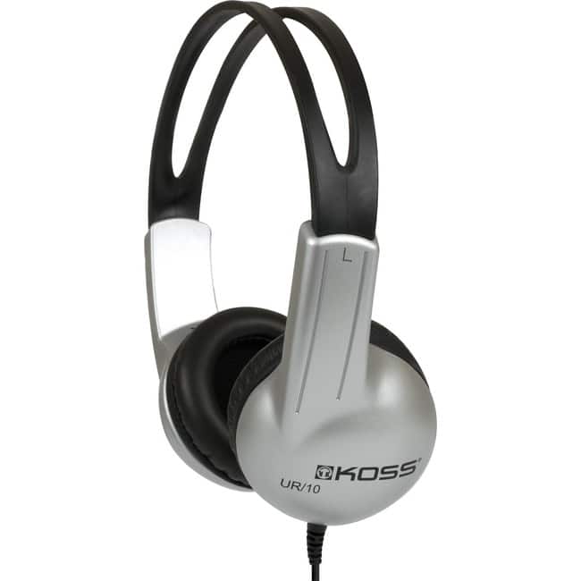 Koss - UR10 On-Ear Headphone - Stereo - Mini-phone (3.5mm) - Wired - 32 Ohm - 60 Hz to 20 kHz - Over-the-head - Binaural - Unknown