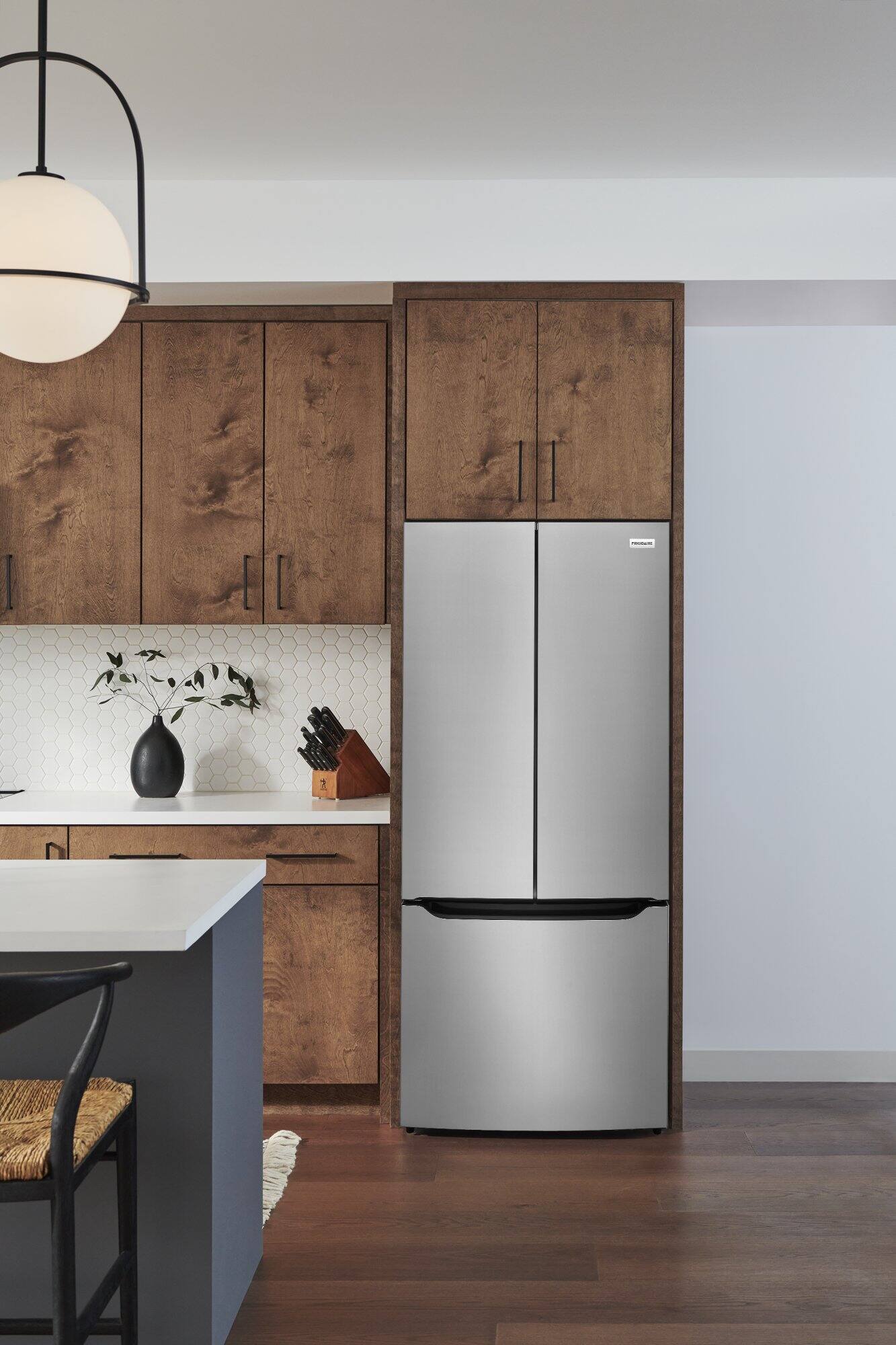 Alt View 8. Frigidaire - 20 Cu. Ft. Counter-Depth French Door Refrigerator with Internal Water Dispenser - Fingerprint-Resistant Stainless Steel Look.