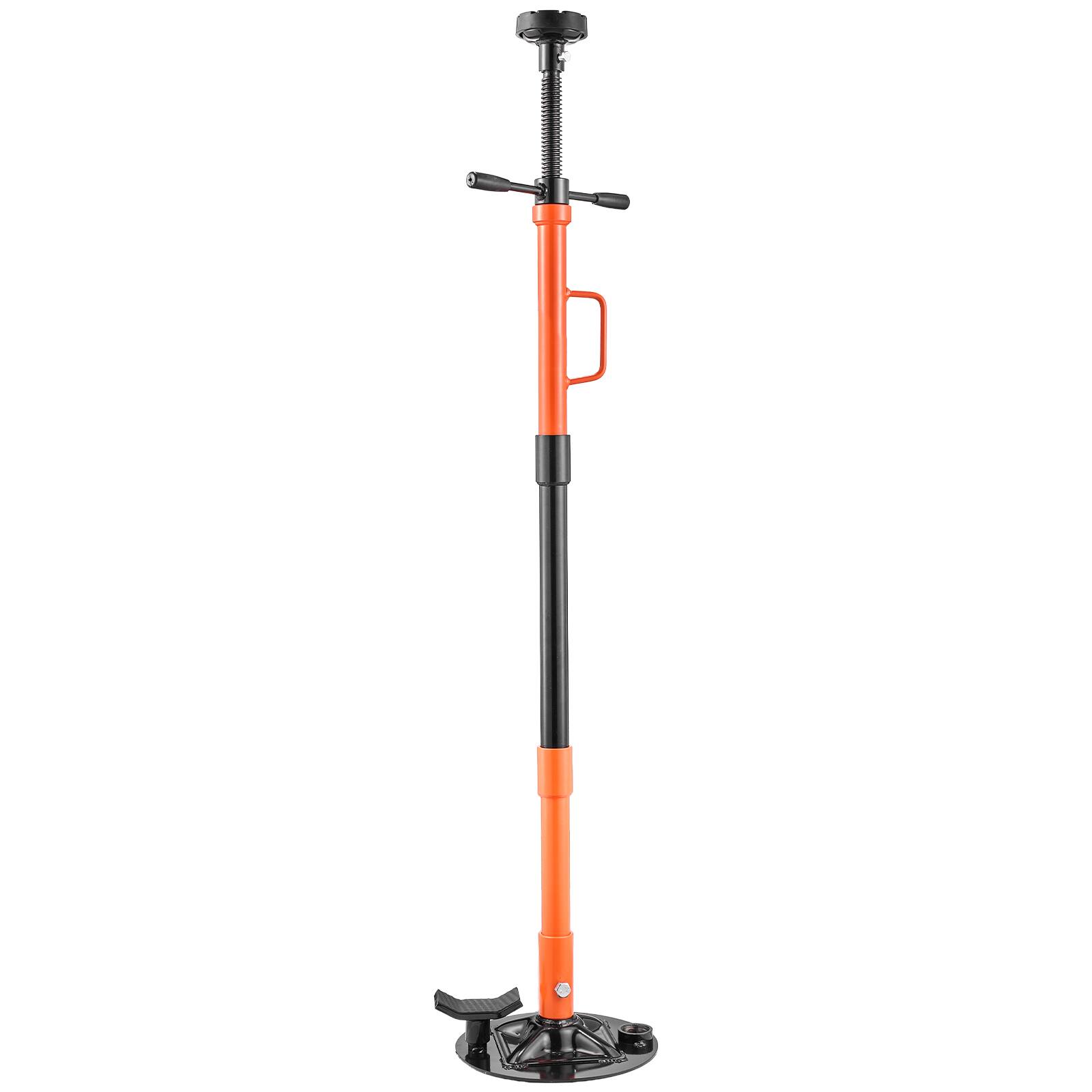 Front. VEVOR - Underhoist Support Stand, 1 Ton (2204 lbs) Capacity Under Hoist Jack Stand with Handle, Adjustable Height - Orange, Black.