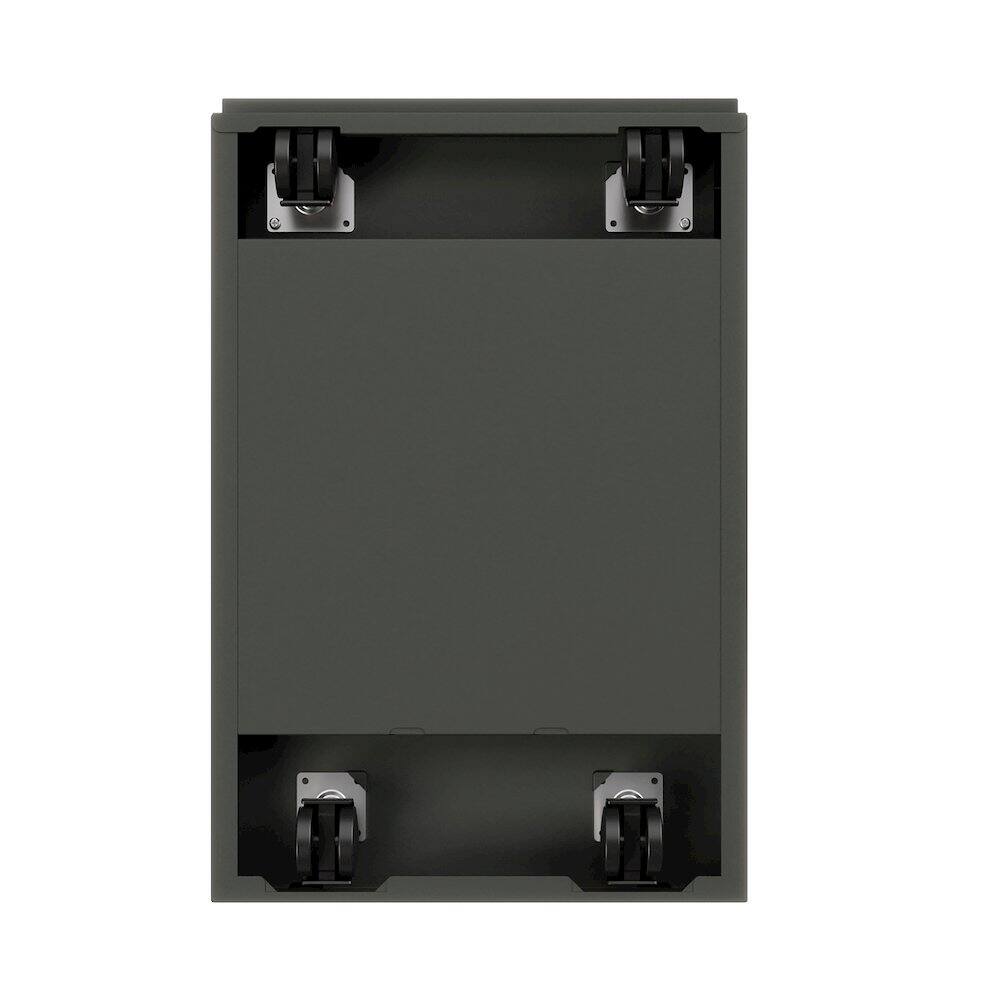 Alt View 5. Hirsh - Hirsh 20" Deep Mobile Pedestal File Cabinet 2 Drawer Box-File, Charcoal - Gray.