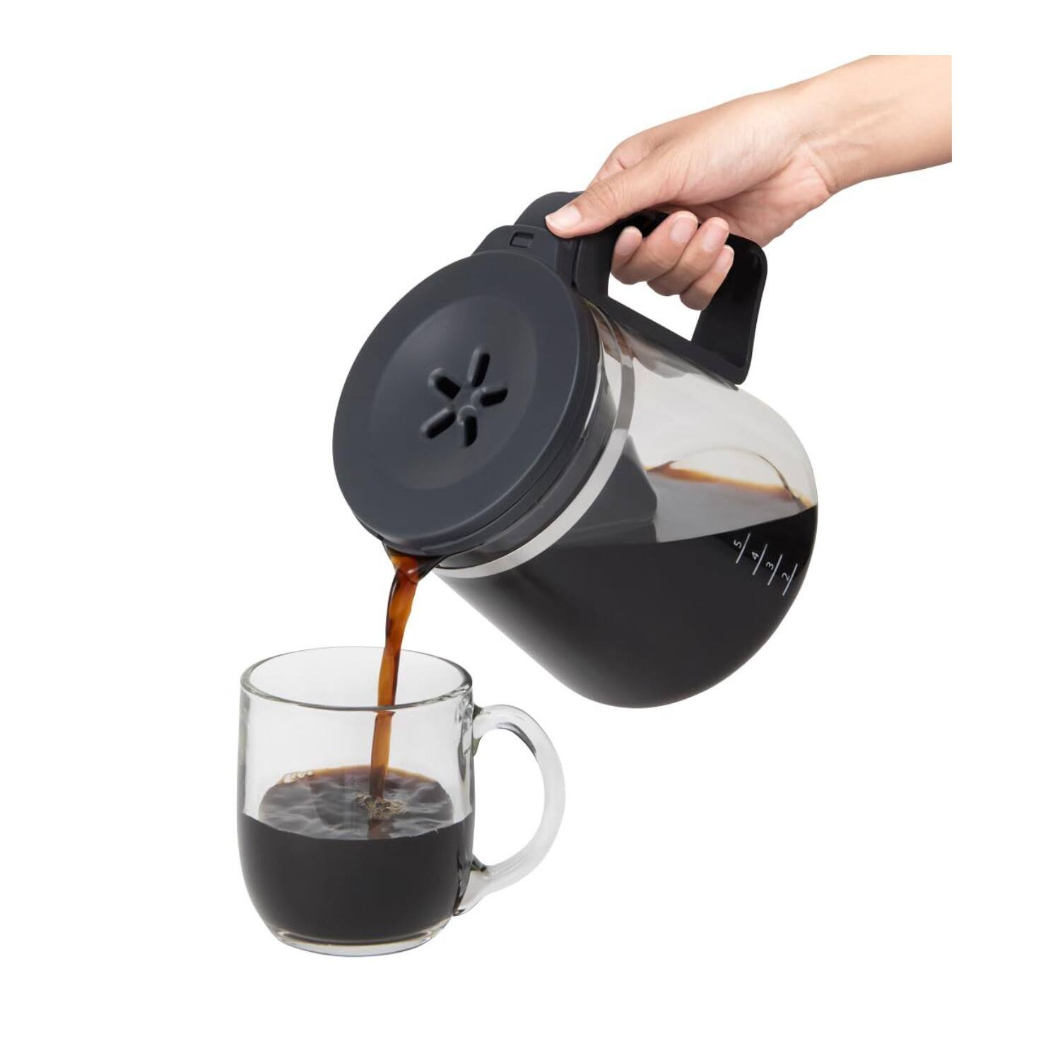 Left. Zojirushi - Zojirushi ZUTTO Coffee Maker with Removable Water Tank (PFAS Free, Black) - Black.