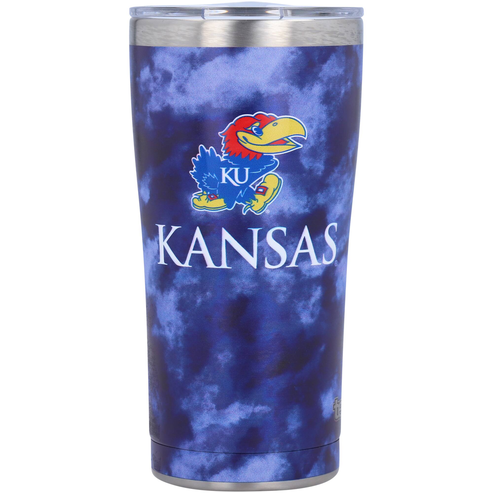 Front. Tervis - Kansas Jayhawks 20oz. Tie-Dye Stainless Steel Tumbler - Multicolor.