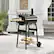 Alt View 1. Costway - Costway Barrel Charcoal Grill with Foldable Side Table Built-in Thermometer & Storage Shelf - Black.