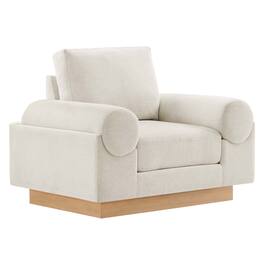Oasis Upholstered Fabric Armchair by Modway - White