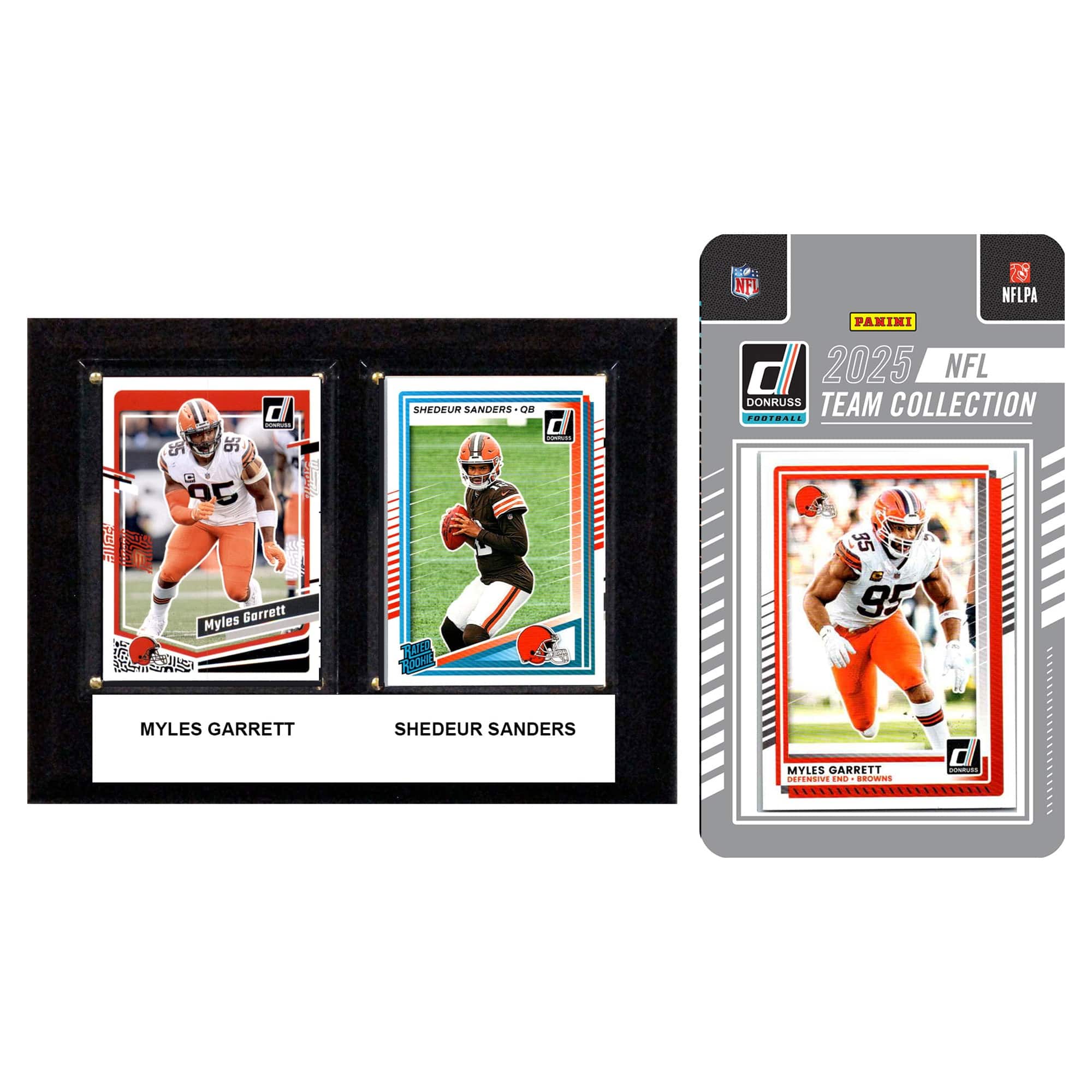 C&I Collectibles - Cleveland Browns 6" x 8" Player Plaque & 2025 Team Trading Card Set - Multicolor