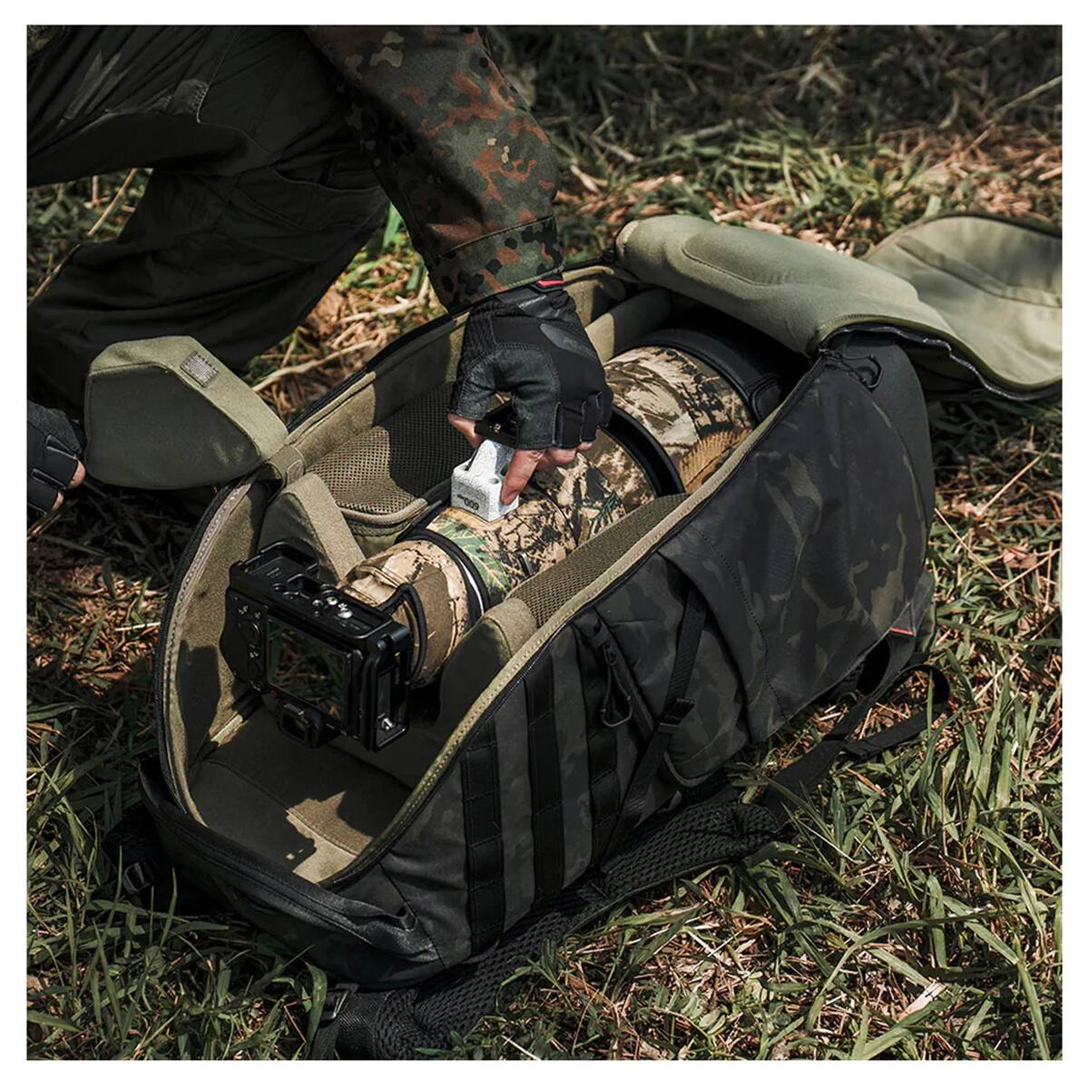 Alt View 2. PGYTECH - PGYTECH OnePro ST Camera Backpack, Night Camo.