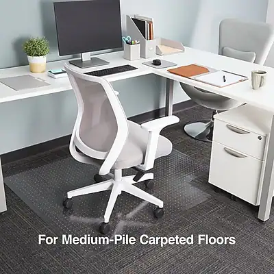 Staples Computer Mat Staples Carpet Chair Mat with Lip, 45