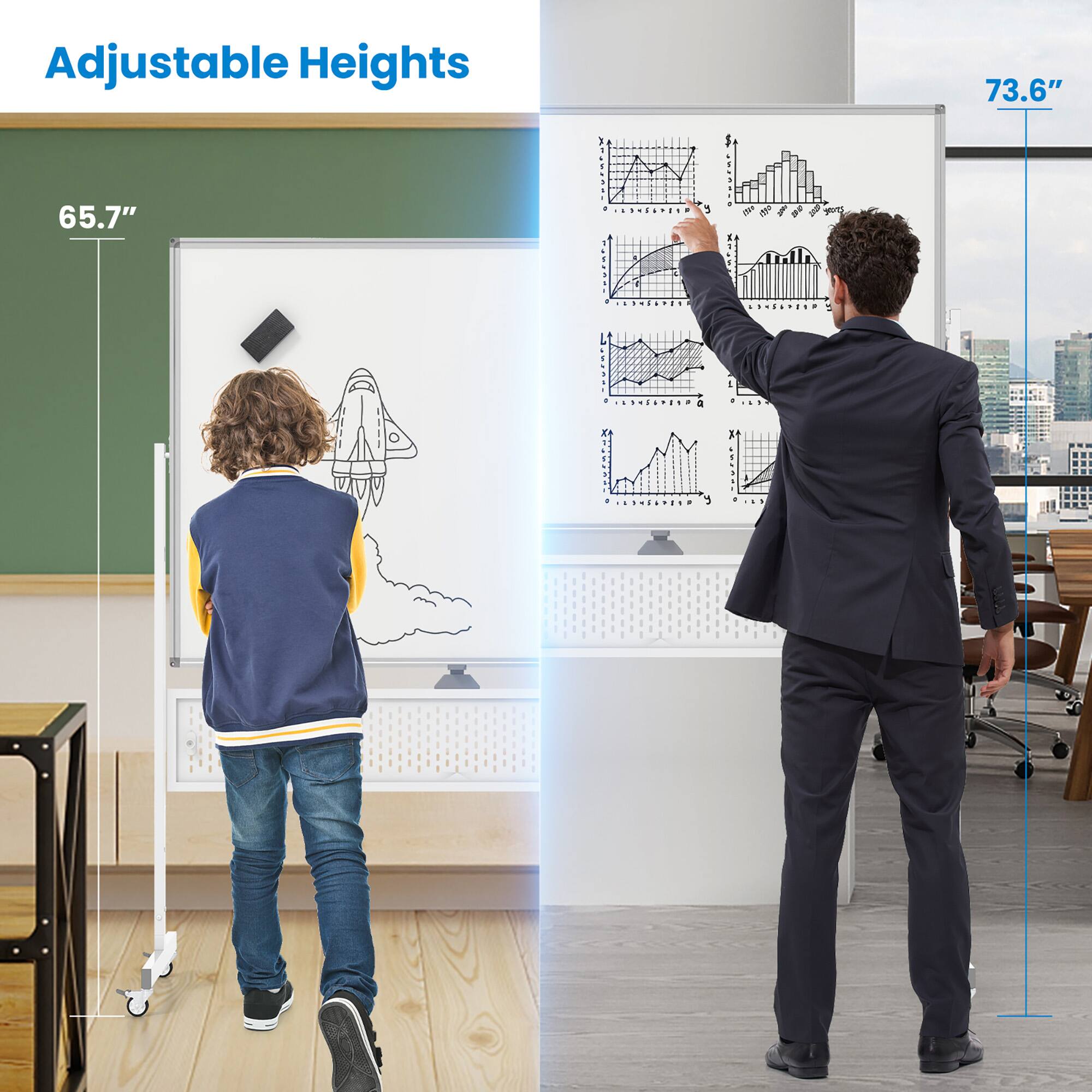 Adjustable Heights

73.6"  
65.7"