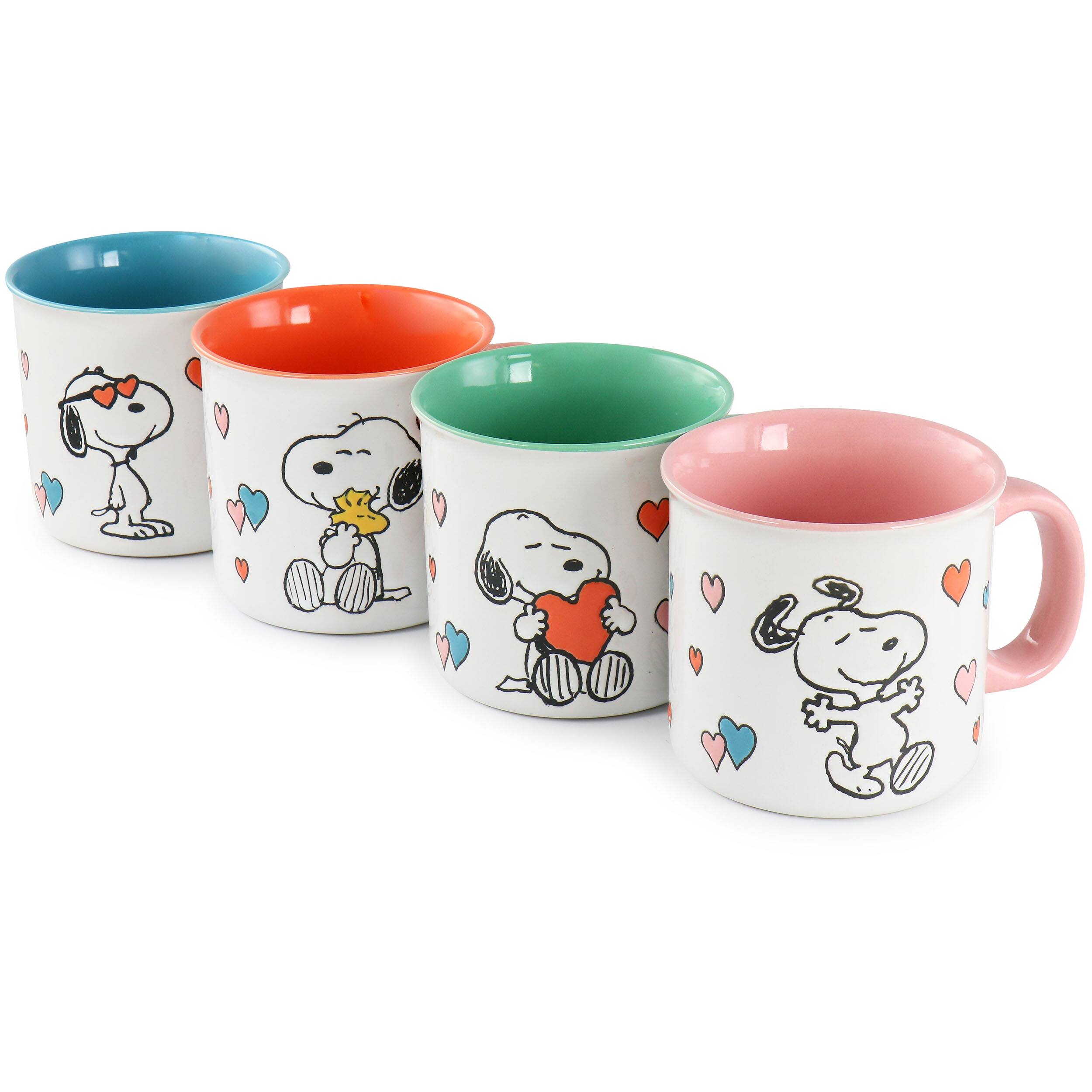 Alt View 1. Peanuts - Peanuts Mothers Love 4 Piece 21 Ounce Camper Mug Set in Assorted Designs - Assorted.