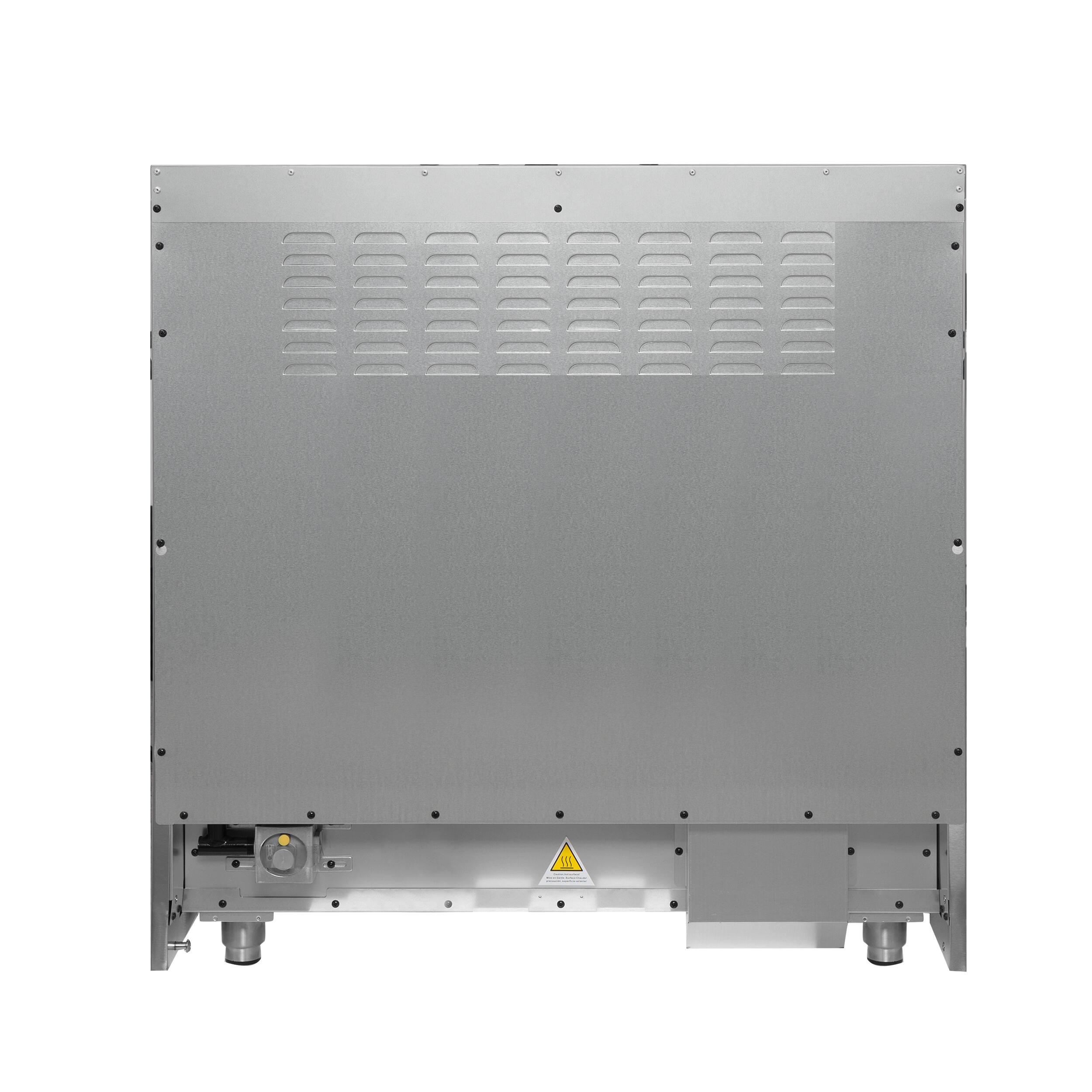 Back. Forno Appliances - Galiano 5.26 Cu. Ft. Freestanding Gas Convection Range with Continuous Cast Iron Grates - Black.