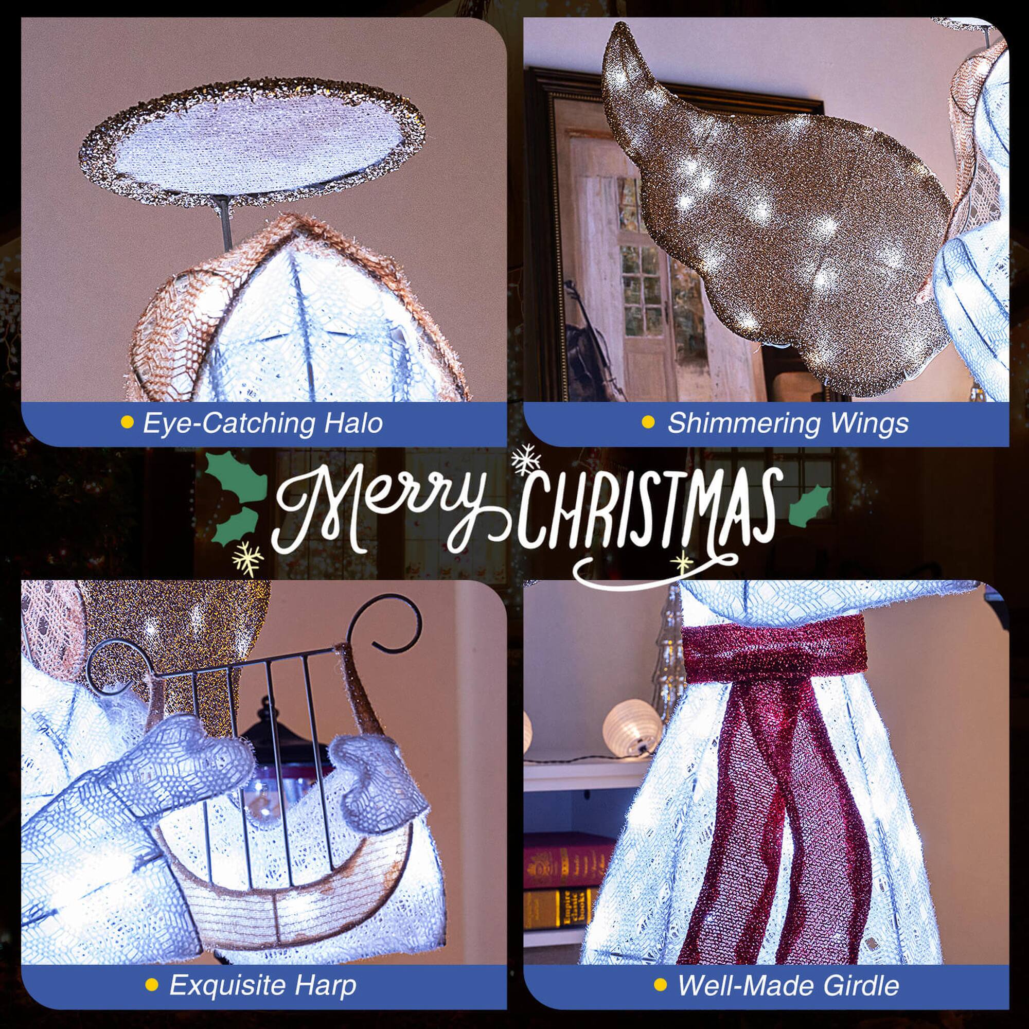 - Eye-Catching Halo
- Shimmering Wings
- Exquisite Harp
- Well-Made Girdle

Merry CHRISTMAS