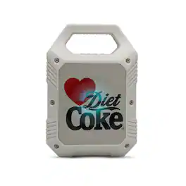 Coca-cola - Diet Coke Mini Party Speaker with Built-In Handle and Color Changing LED Lights - Gray