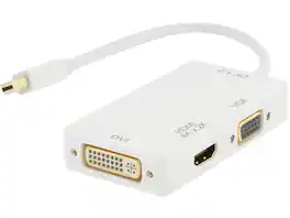 Nippon Labs - 3-in-1 Mini DP to HDMI/VGA/DVI Adapter Hub, 4K/1080p Monitor Adapter