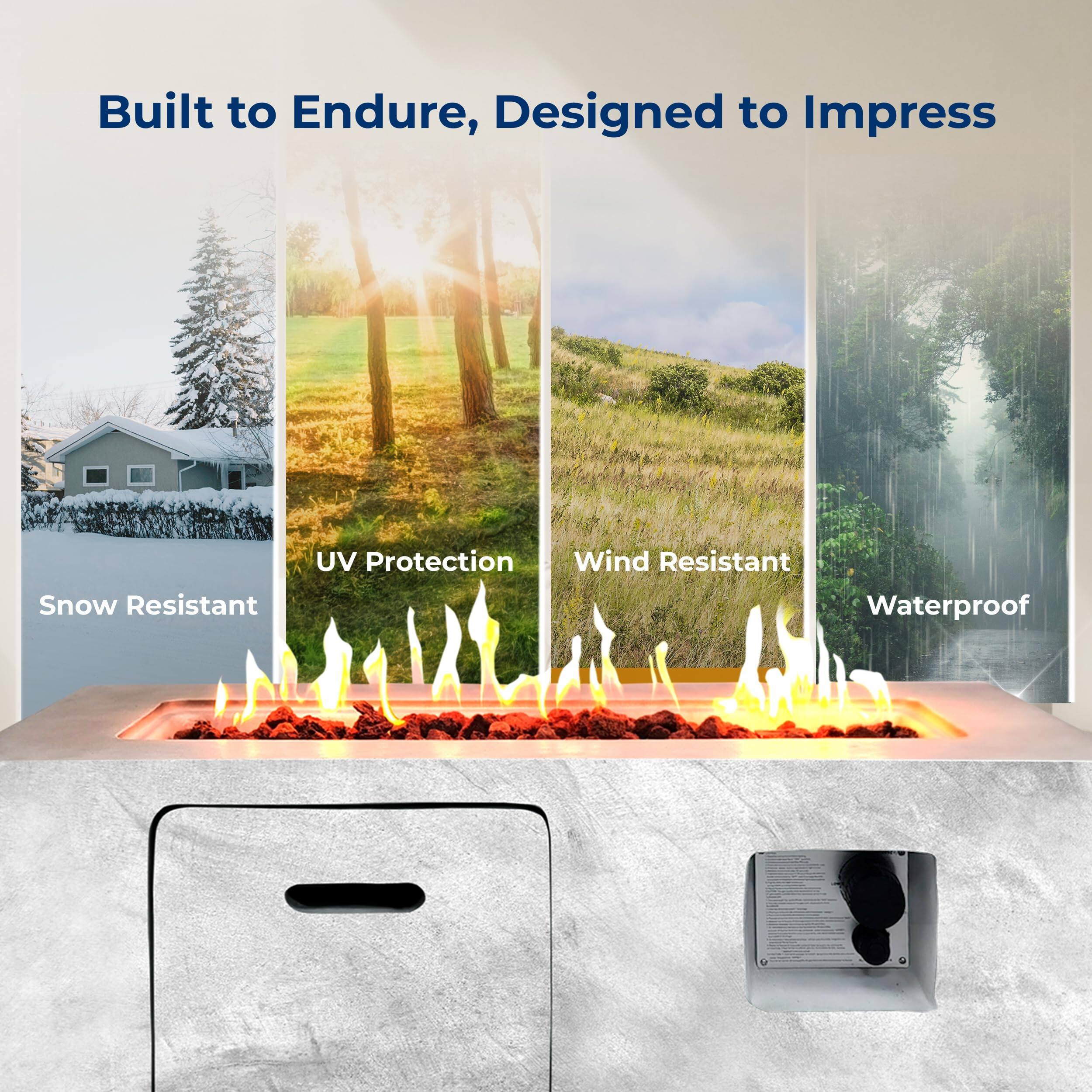 Built to Endure, Designed to Impress

- Snow Resistant
- UV Protection
- Wind Resistant
- Waterproof