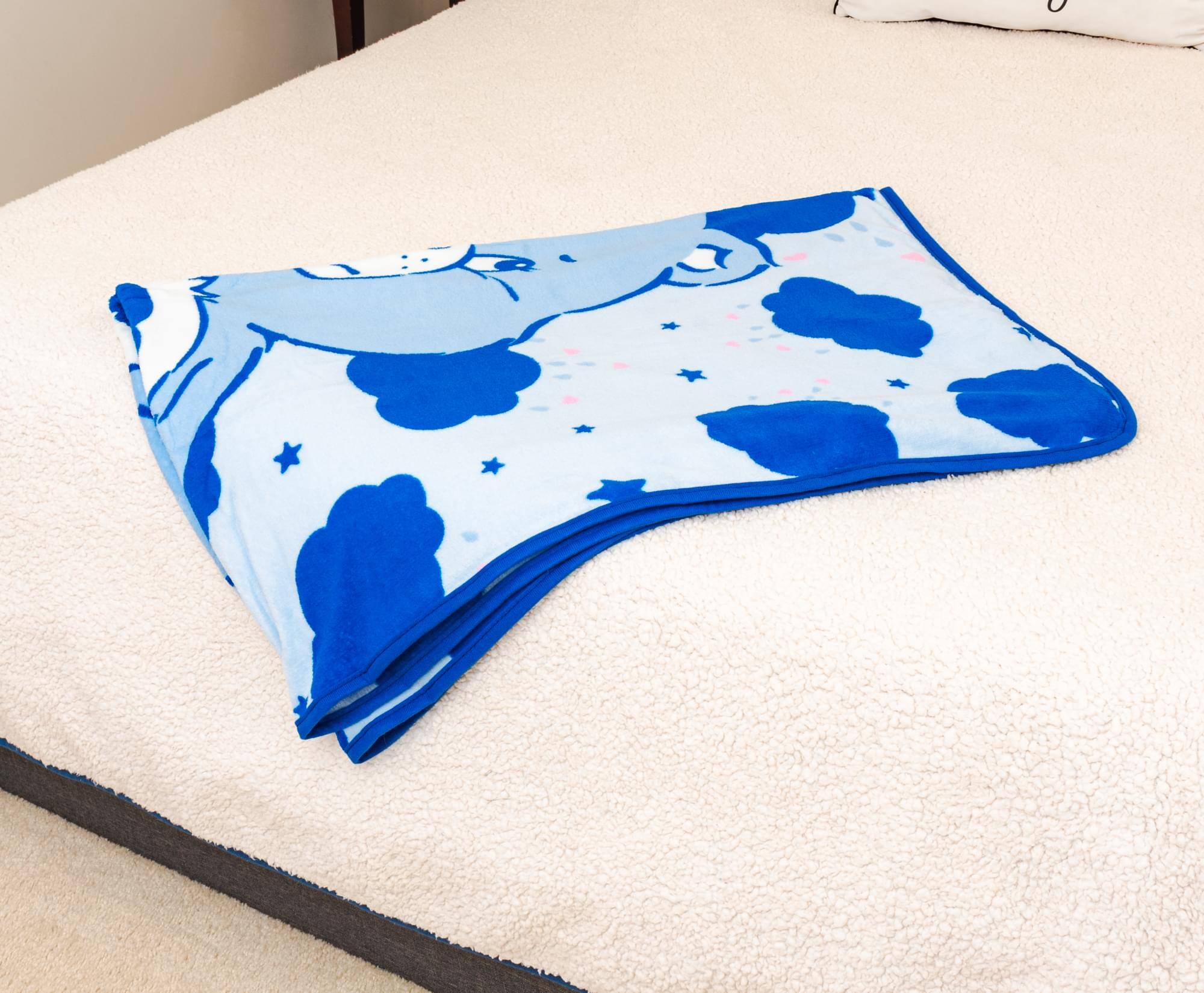 Alt View 4. Silver Buffalo - Care Bears Grumpy Bear Fleece Throw Blanket | 45 x 60 Inches - Blue.