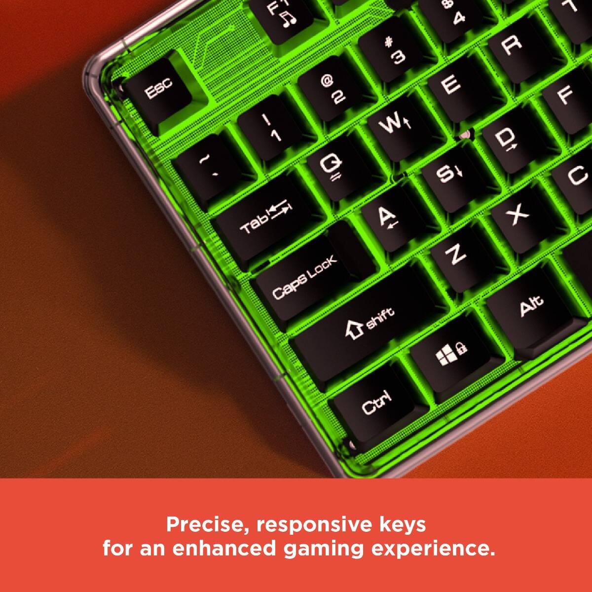 Precise, responsive keys for an enhanced gaming experience.