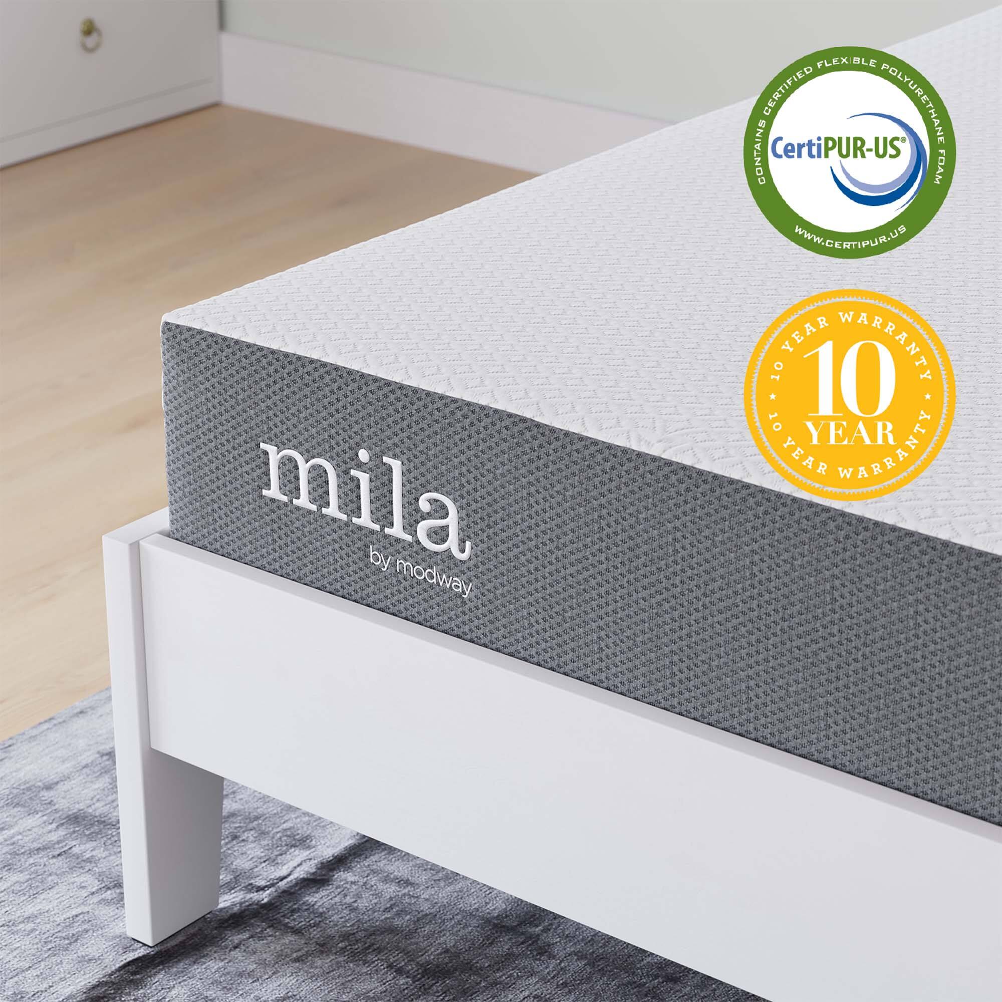 mila by modway

CONTAINS CERTIFIED FLEXIBLE POLYURETHANE FOAM
CertiPUR-US
WWW.CERTIPUR.US

10 YEAR WARRANTY