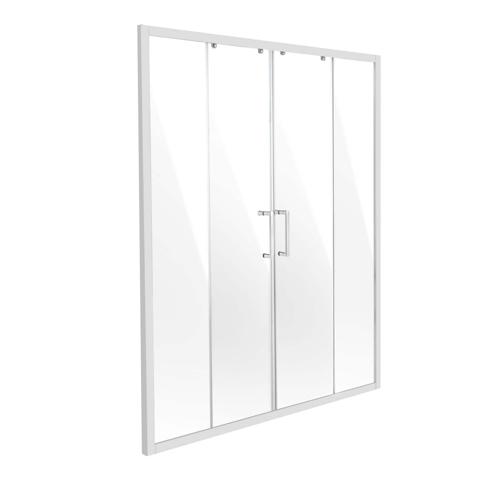 VEVOR - Semi-frameless Shower Door, 57.8-59 W x 70 H in, Double Sliding Glass Door with 1/4 in(6mm) Clear Tempered Glass - White price history on PriceWatchPro