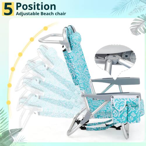 5 Position Adjustable Beach Chair