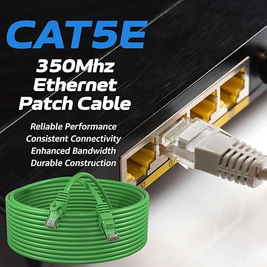 CAT5E 350Mhz Ethernet Patch Cable  
Reliable Performance  
Consistent Connectivity  
Enhanced Bandwidth  
Durable Construction