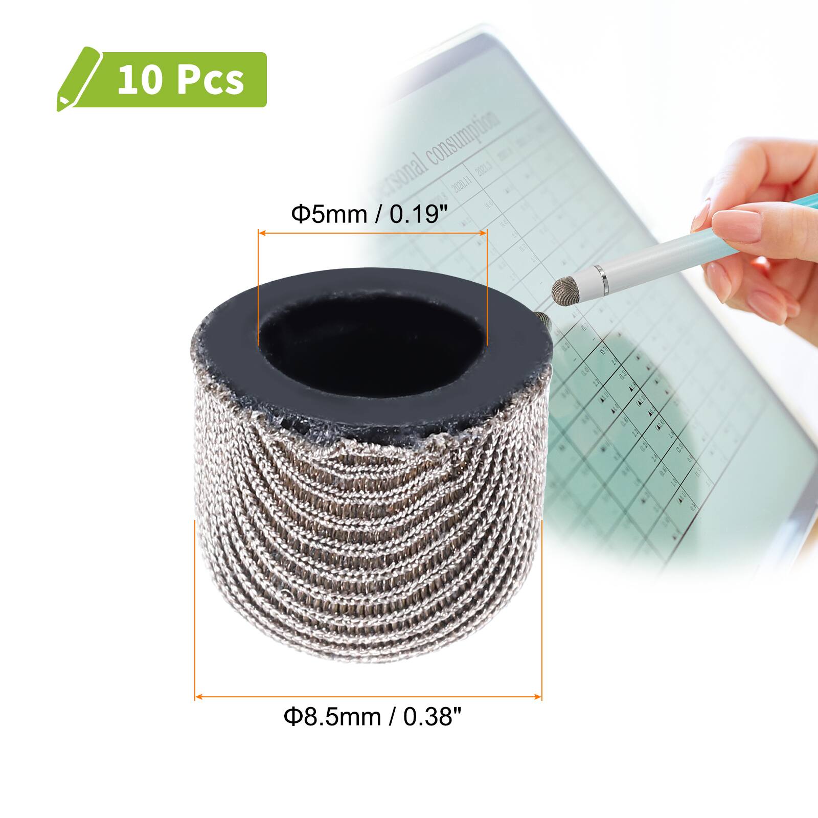 10 Pcs consumption LSE crsonal 2030.11  
Φ5mm / 0.19"  
Φ8.5mm / 0.38"