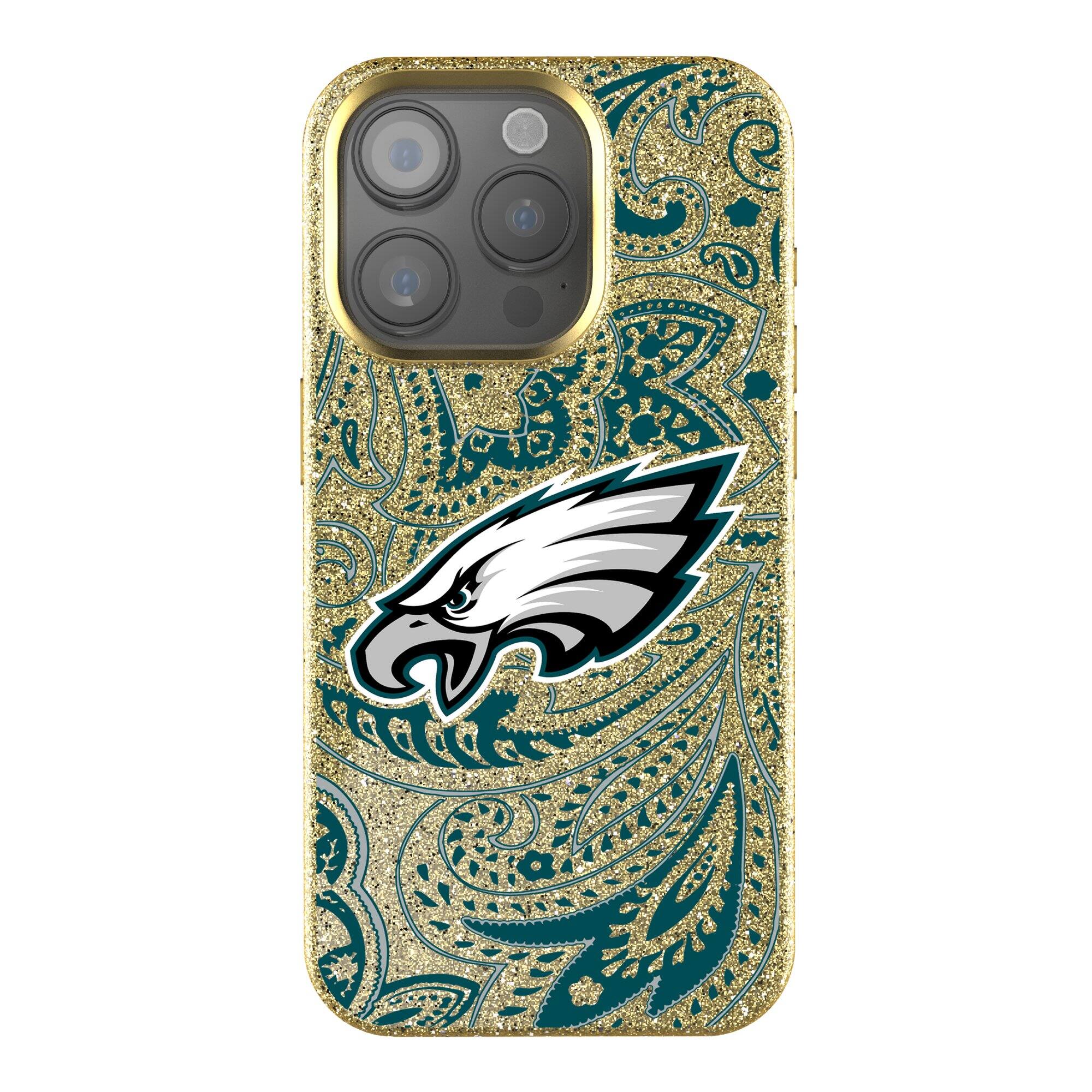Keyscaper NFL Philadelphia Eagles Paisley Bling iPhone Case 16 Gold ...
