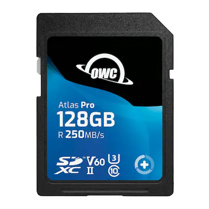 OWC Atlas Pro 128GB R 250MB/s SDXC II V60 U3 10